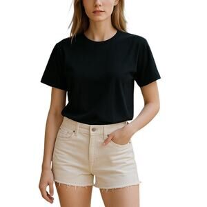 J Brand White Low Rise Cut Off Denim Shorts